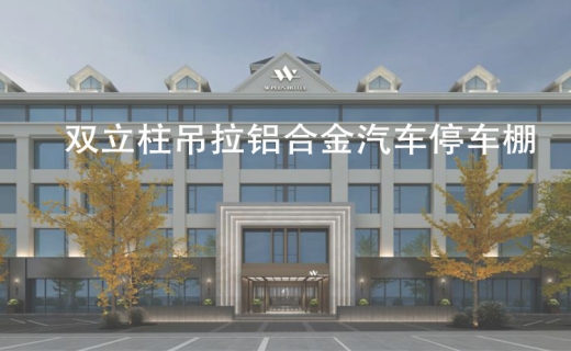 双立柱吊拉铝合金汽车停车棚