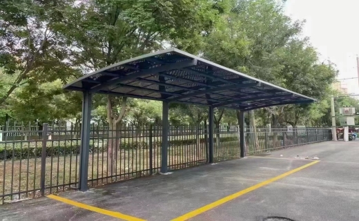 关于在重庆安装铝合金车棚,铝合金单边式停车棚的介绍